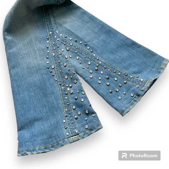 ASO Hannah Montana! Season 2 Rhinestones Studded Bootcut Jeans Size 25 - Picture 7 of 12